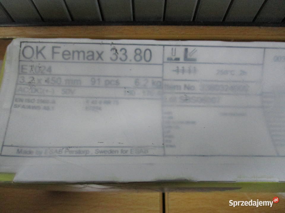 Elektroda rutylowa ESAB OK Femax 3380 32x450 Mogilno
