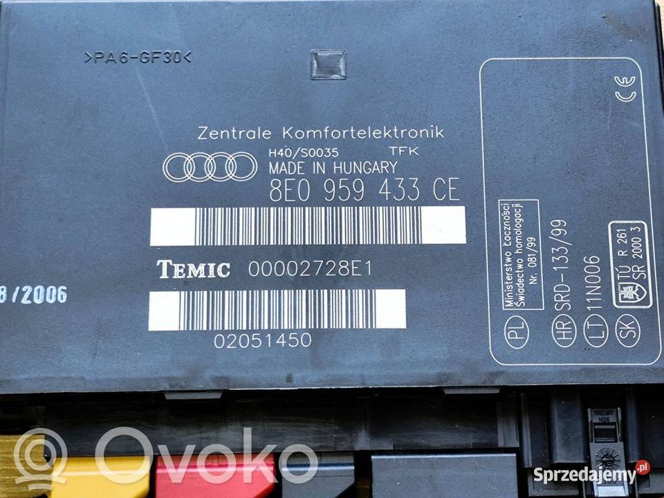 Audi A4 S4 B7 STEROWNIK MODUŁ KOMFORTU wielkopolskie