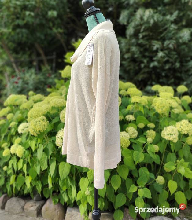 Cienki sweter Reserved XL dekolt woda beżowy zachodniopomorskie Szczecin