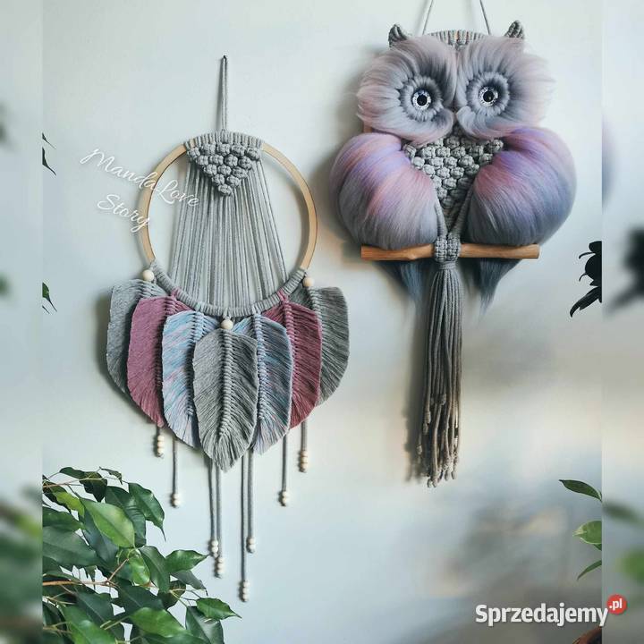 Półka sowa makrama 62cm dolnośląskie Oława