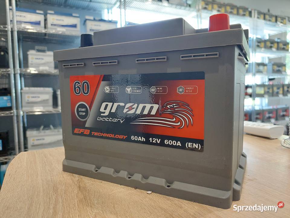 Akumulator GROM EFB START&STOP 60Ah 600A Prawy Plus Zamość - Sprzedajemy.pl