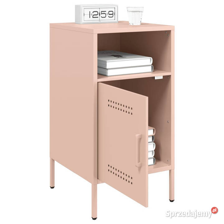 Szafki nocne 2 różowe 36x39x68 stal WM843069 mazowieckie Warszawa