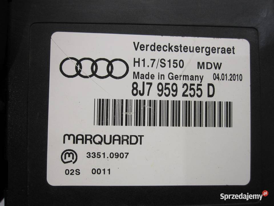 AUDI TT 18 10r sterownik moduł dachu 8J7959255D osobowe