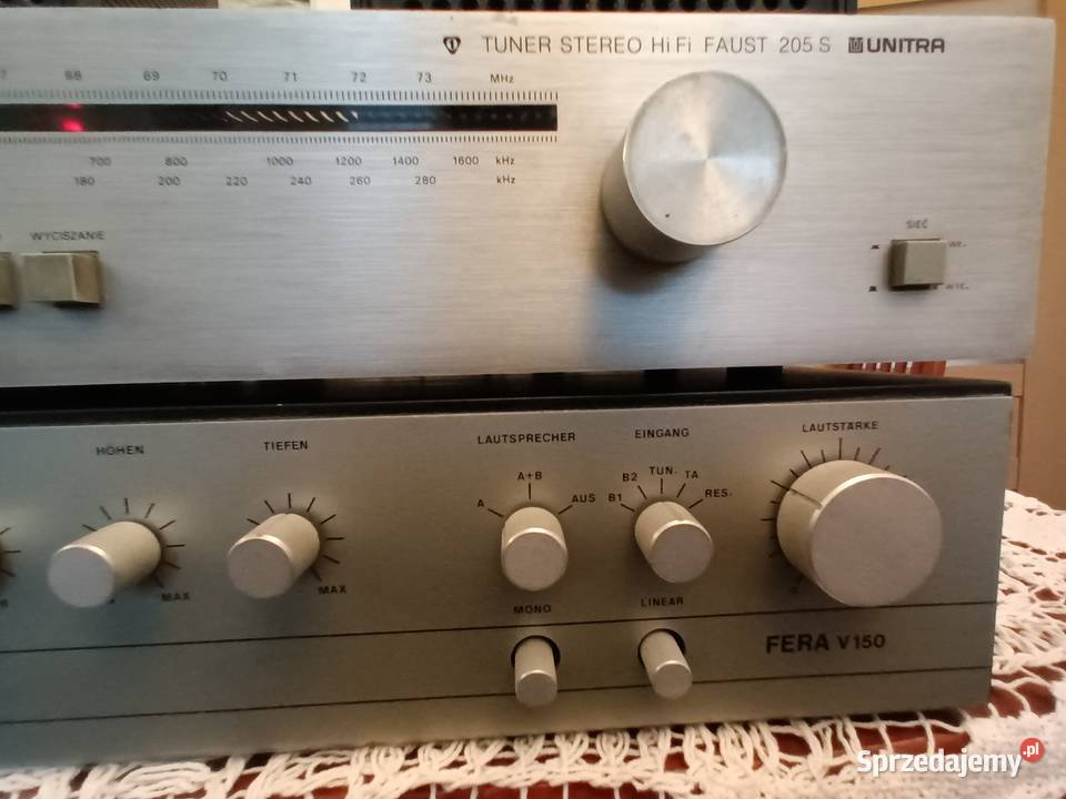 Unitra Tuner Faust 205 S przestrojony UKF 88108 Wzmacniacze i pokrewne śląskie sprzedam