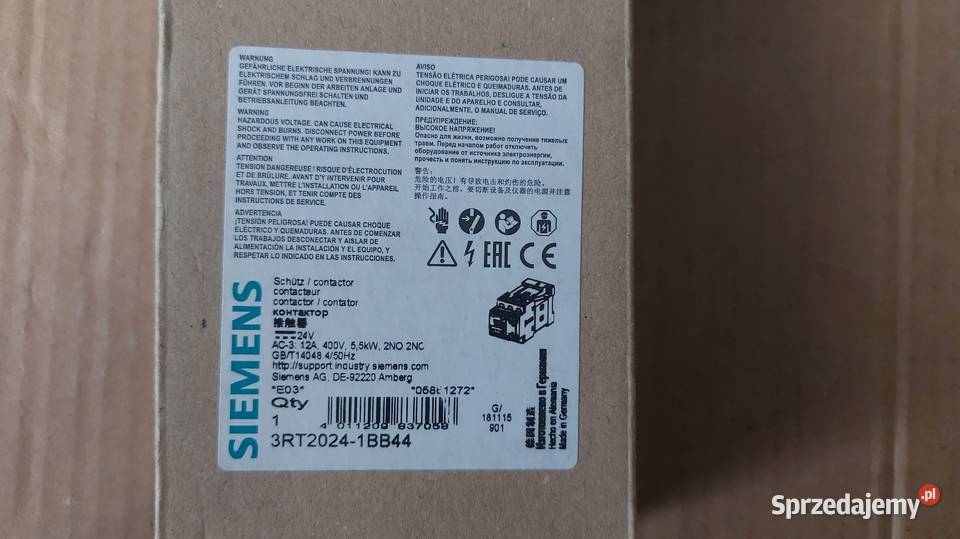 3rt20241bb44 stycznik siemens Dąbrowa Górnicza