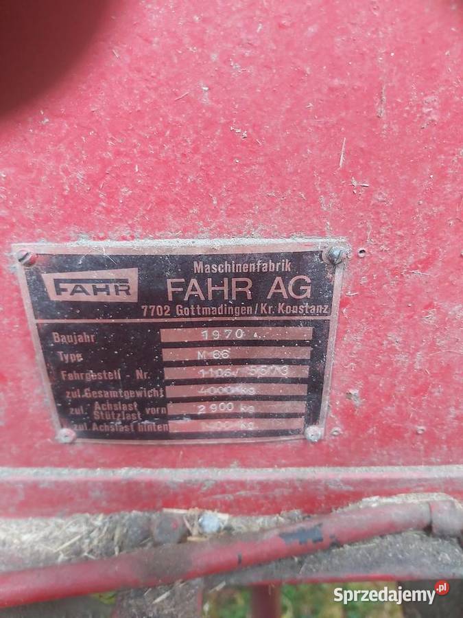 Kombajn zbożowy Fahr M 66 nieuszkodzony Kąkolewnica Północna