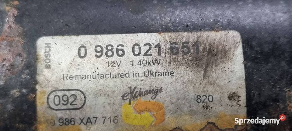 ROZRUSZNIK PEUGEOT 1007 0986021651 Lipno sprzedam