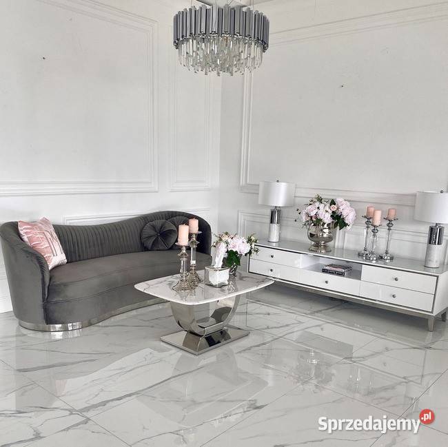Sofa DONNA Plisowana Szara Welwet Nowoczesna mazowieckie Warszawa