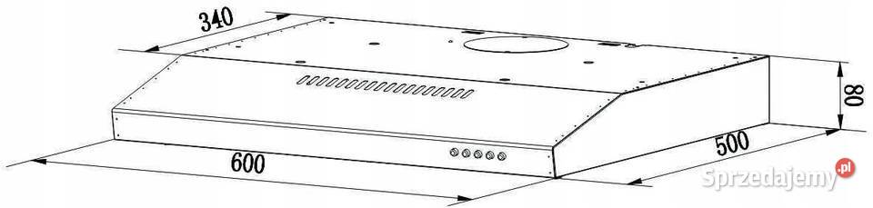 Ciarra OKAP KUCHENNY 60 3 poziomy mocy wywiewu Myszyniec
