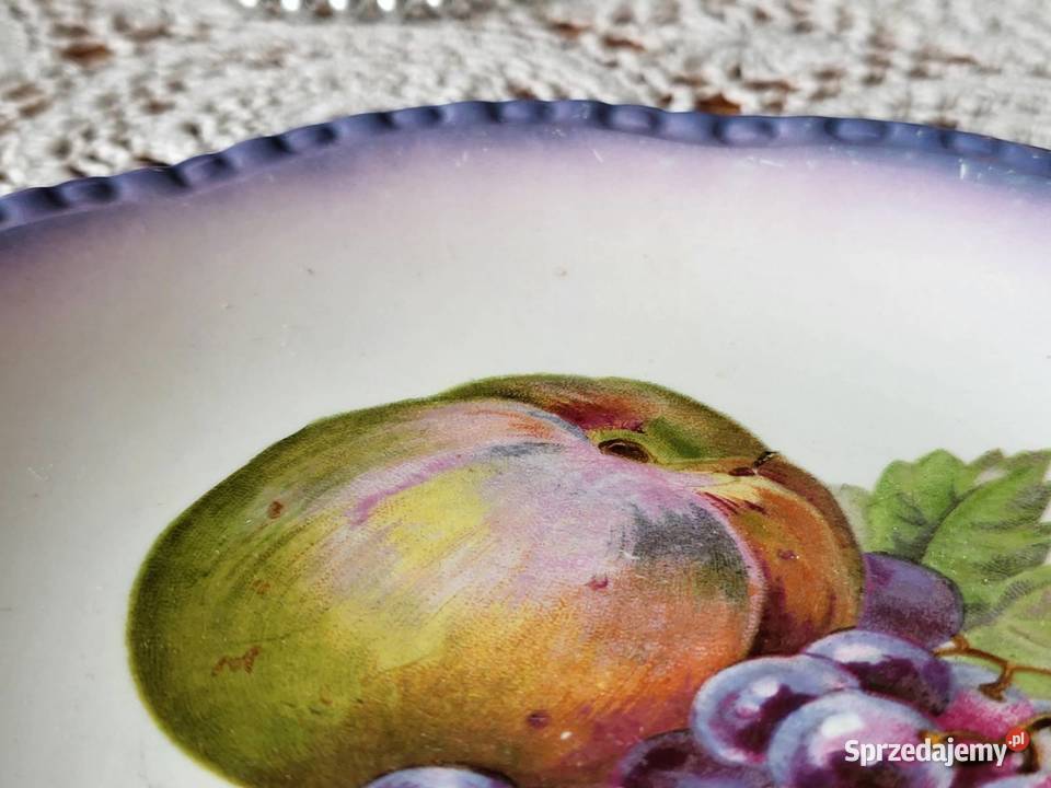 Dwa piękne talerze z owocami sprzedam