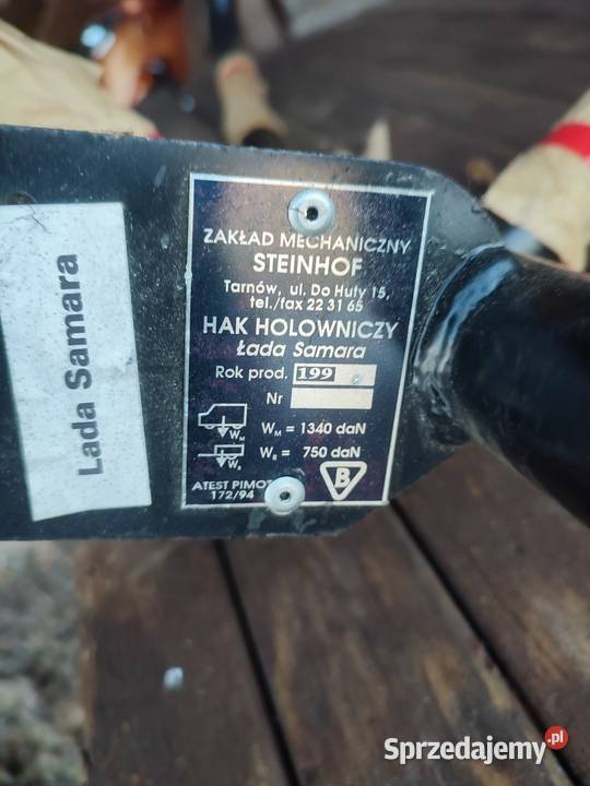 Hak holowniczy do Łada Samara orginał podkarpackie Dulcza Wielka