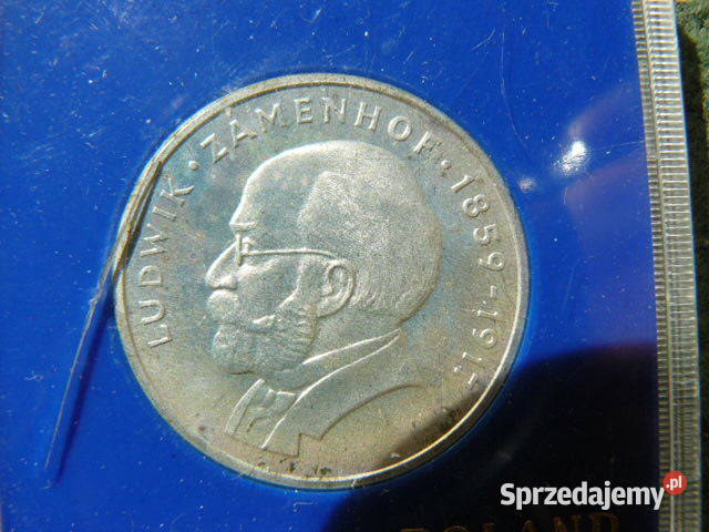 Ludwik zamenhof srebrna moneta 100 zl w etui