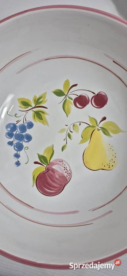 Solidna ceramiczna misa 1 Motyw Owoców Średnica lubelskie Biłgoraj