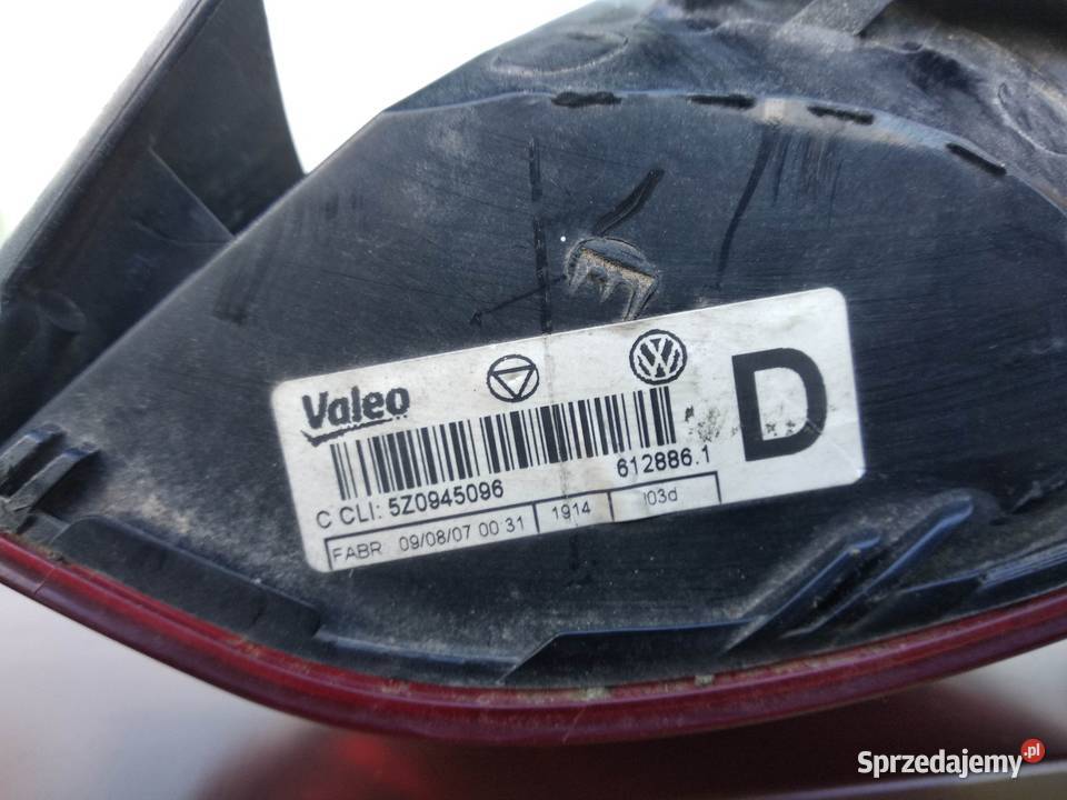 VW Fox lampa tył tylna prawa wkład oprawka łódzkie Sieradz