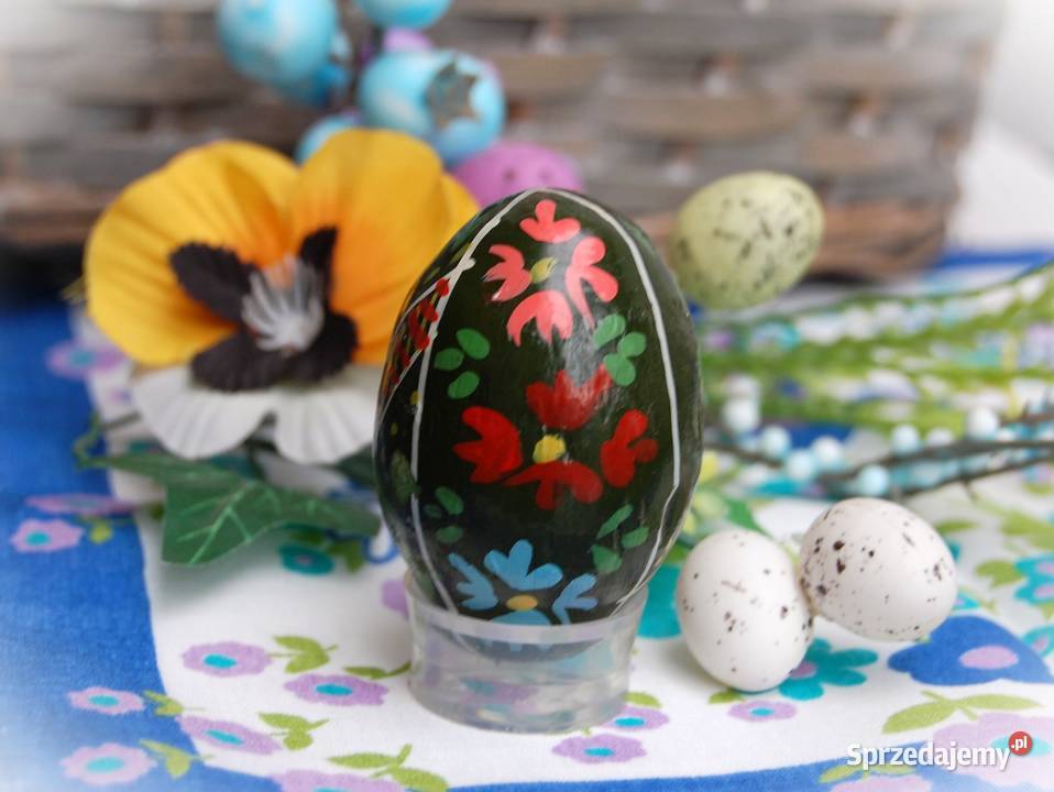 Stara pisanka drewniana ręcznie malowana 6 Wyposażenie wnętrz