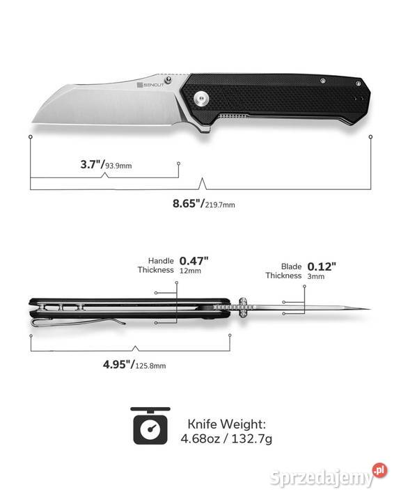 Nóż składany Sencut Draxor Black G10 Satin Warszawa