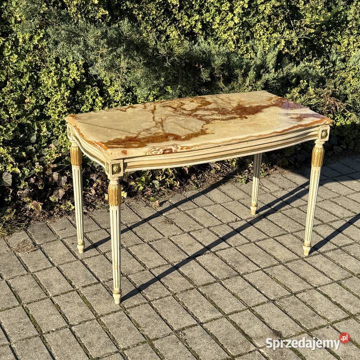 ARTexpert Stół stolik kawowy kamienny blat onyks Dobrzany