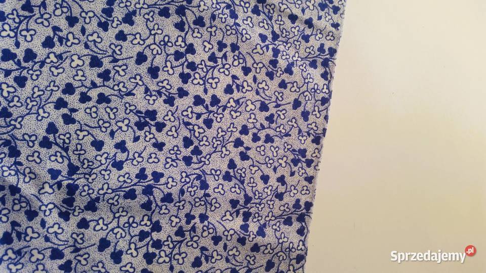 Piękny materiał w kwiatki oryginalny z prl Warszawa