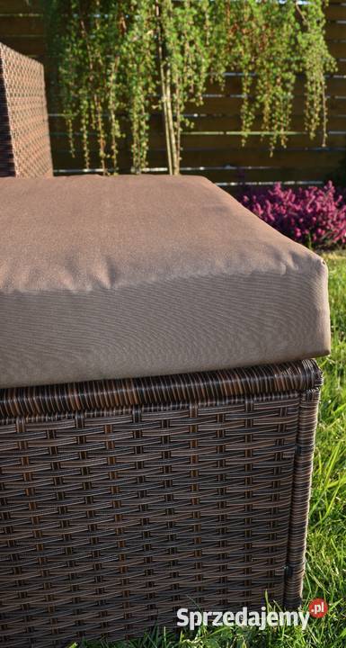 BORNEO brąz technoratan sofa fotel pufa tworzywo sztuczne