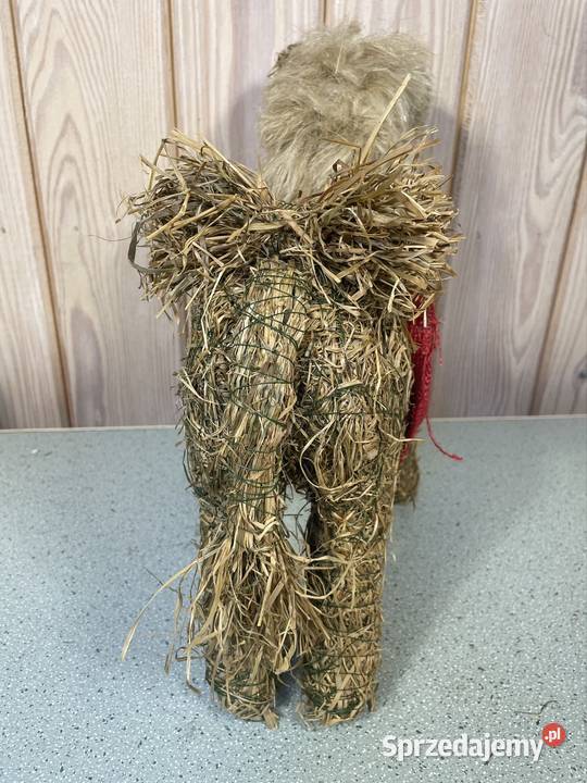 Słomiany konik ozdoba zabawka Vintage handmade Rzeszów