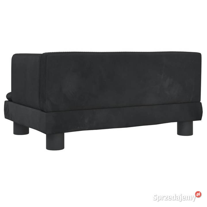 Sofa dzieci czarna 60x40x30 aksamit WM3196321 Warszawa