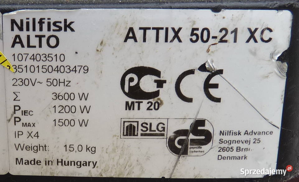 Odkurzacz przemysłowy Nilfisk Alto Attix 5021XC Wrocław sprzedam
