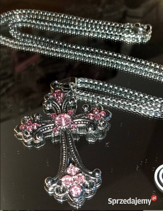 Naszyjnik Krzyżyk Wisiorek Zawieszka Metal Naszyjniki