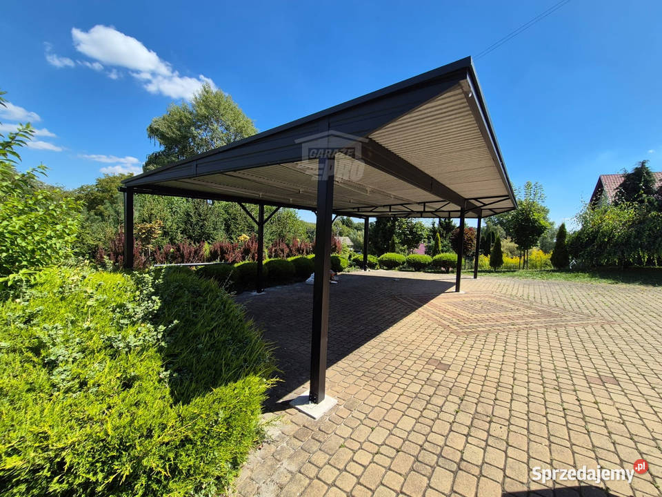 Wiata samochodowa CarPort 8x5 m wypust dachu 1m Toruń
