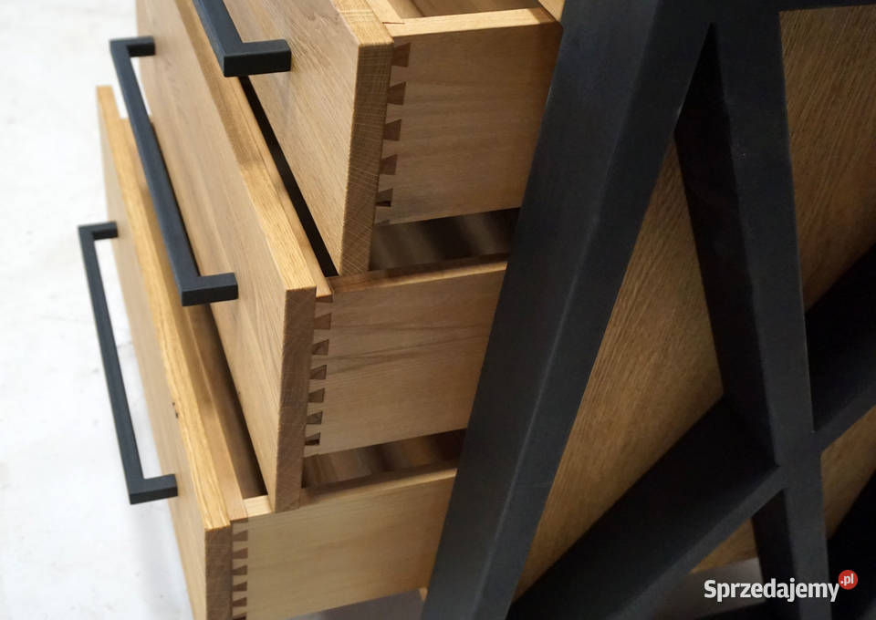 Komoda loftowa z szufladą na wino TAKO 75cm Janczowa