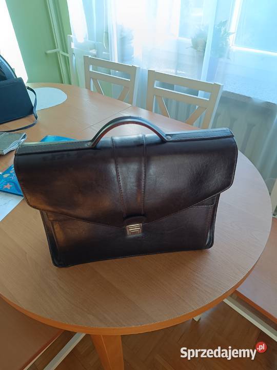 Teczka aktówka damska w kolorze brązowym 36cm Zamość sprzedam