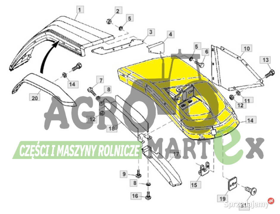 R110834 BŁOTNIK TYŁ 7000 RH JD Wichrów