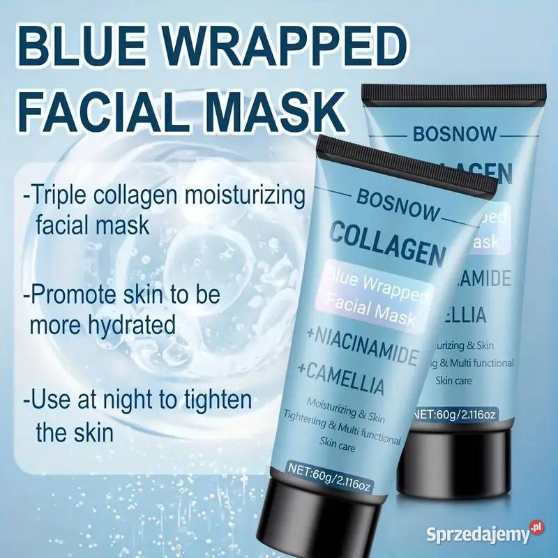 Maska Kolagenowa Niebieska z Aplikatorem 60 ml Unisex Płock