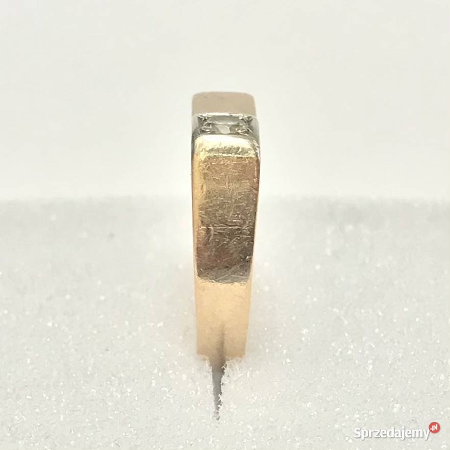 Złoty PIERŚCIONEK 14K cudny KAMIEŃ oryginalny złote Warszawa sprzedam