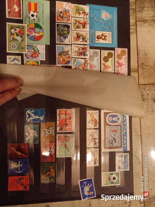 Znaczki klaser igrzyska Filatelistyka Krze Duże