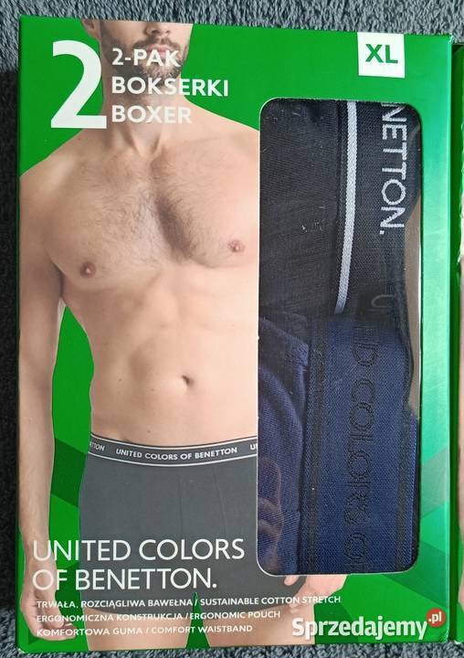 UNITED COLORS OF BENETTON bokserki męskie 2pak warmińsko-mazurskie Ełk sprzedam