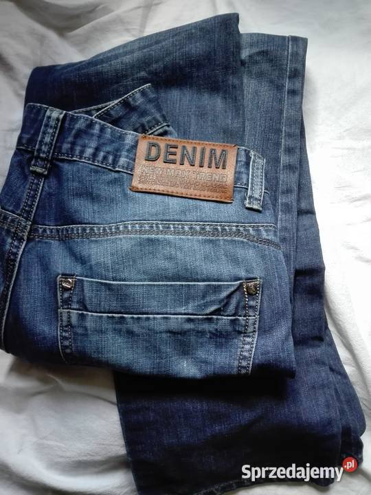 Jeansy proste niebieskie DENIM rozmiar W32 M L Spodnie Warszawa