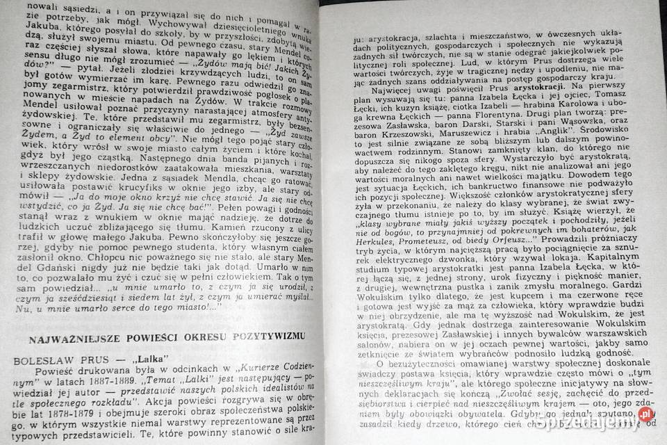 Pozytywizm Młoda Polska Ściągi Aniela Bonarek Chełm sprzedam
