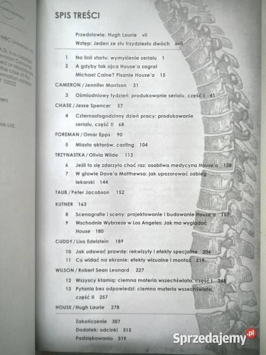 DR HOUSE OFICJALNY PRZEWODNIK SERIALU Ian Gorzów Wielkopolski sprzedam