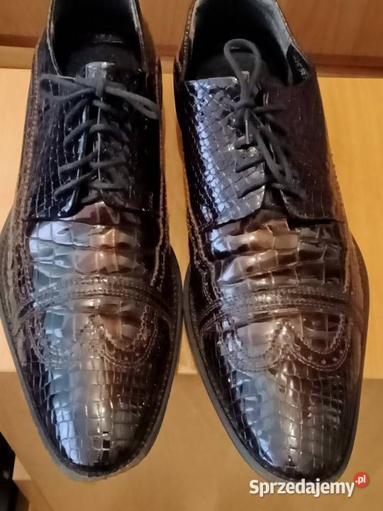 Półbuty włoskie skórzanelakierowane
