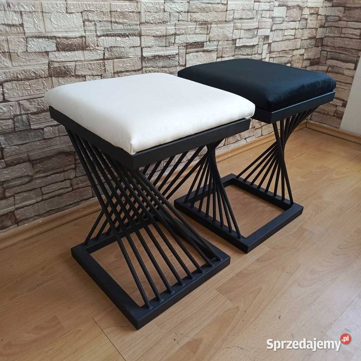 Taborety loft biały i czarny Mielec