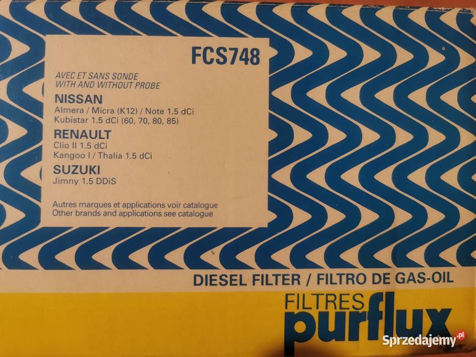 Filtr paliwa Purflux Nissan Renault Suzuki Ryki