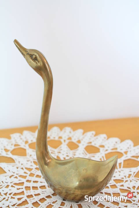 Mosiężna kaczka piękna figurka inny kolor Pszczyna