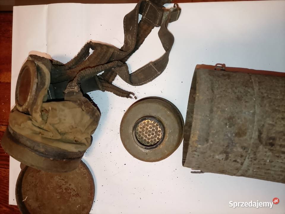 Maska przeciwgazowa Polska 1939r wrzesień Żyrardów