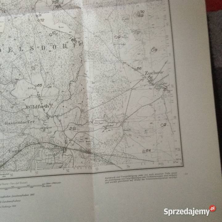 1208 Niemiecka Mapa Prostyni Szczecin sprzedam