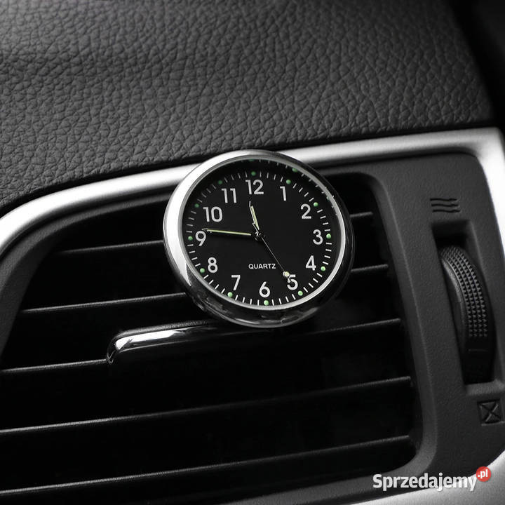 Dekoracyjny zegarek samochodowy kwarcowy chrom Poznań