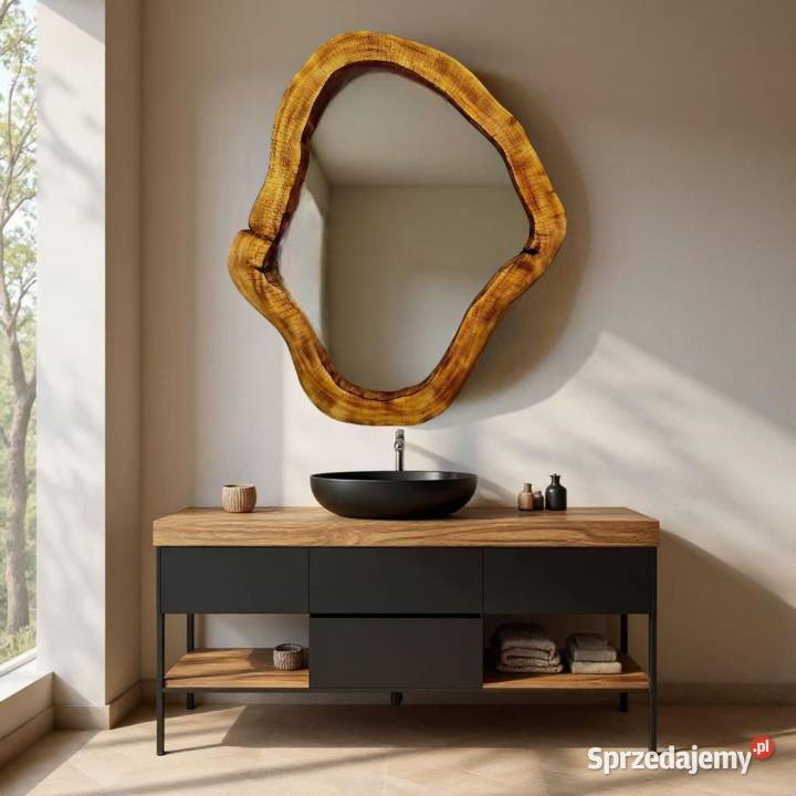 niebanalne drewniane lustro do nowoczesnej podkarpackie Rzeszów