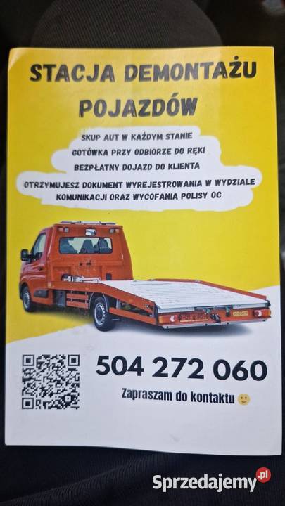 Skup AutKasacjaZłomowanie Pojazdów sprzedam