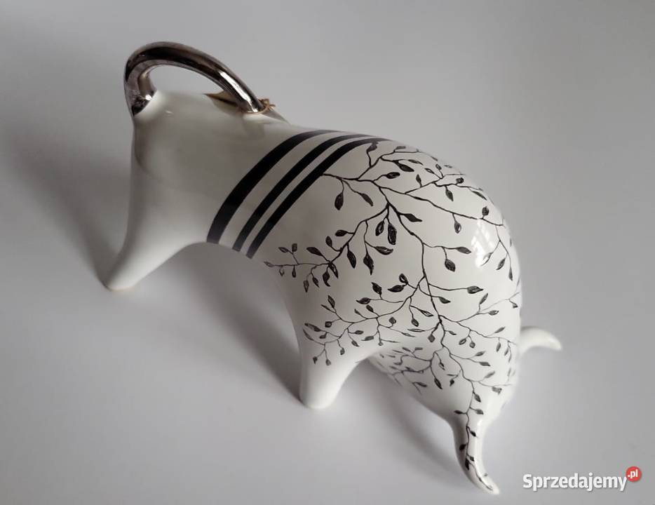 Byk Figurka Byczek ceramiczny ręcznie malowany