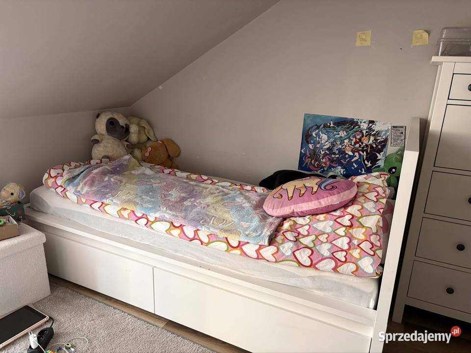 Łóżko IKEA malm 90x200 materac 200cm śląskie Częstochowa
