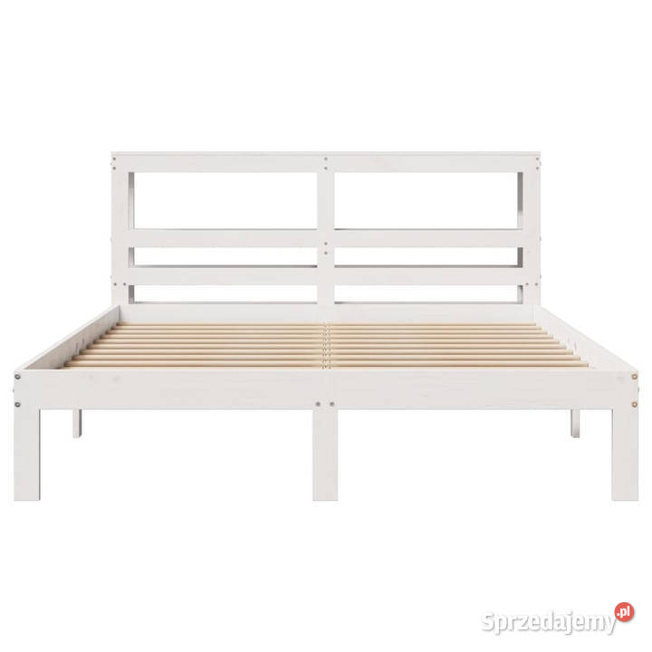 Rama łóżka z zagłówkiem bez materaca biała 82cm